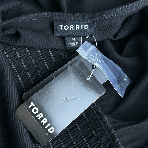 TORRID Black Maxi Dress Sz 3X Smocked Waist Pockets Stretch Whimsigoth Cottage - Picture 14 of 16